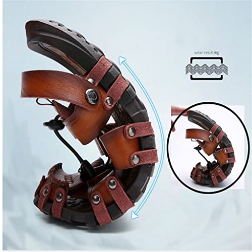 Men's Sandals Breathable Beach Outdoor Shoes Men Sandals Slippers Men's Sandals Slippers(D,10.5)4