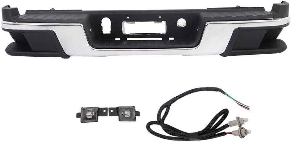 Rear Step Bumper Assembly Black&Chrome Fit for Chevy Colorado GMC Canyon 2015-2022 84190118 84568267