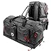 RYP-DO Borsa sportiva 3 in 1, borsa da viaggio, colore nero, funzione zaino, 70 litri, con 7 tasche, divisori e scomparto separato, misura XL
