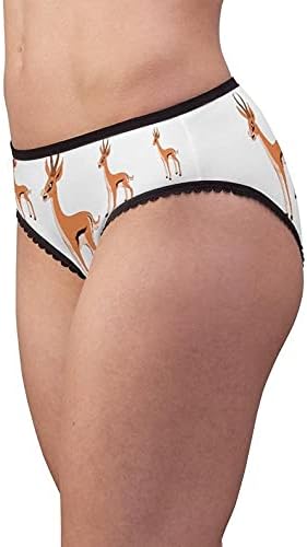 Cartoon Gazelle Panties, Cartoon Gazelle Underwear, Briefs, Cotton Briefs, Funny Underwear, Panties For Women