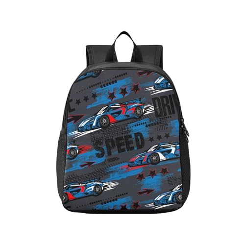 Toddler Backpack Sport Cars Waterproof Mini Backpack Boys/Girls Cute Small Backpack Kindergarten Pre School Bags 11 Inch