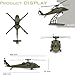 K170 UH60L RC Helicopter for Adults, Remote Controlled Helicopter for Beginners, 2.4G 4CH RC Plane 6-Axis Gyroscope Altitude Hovering Military Aircraft Aileronles (2 Battery)