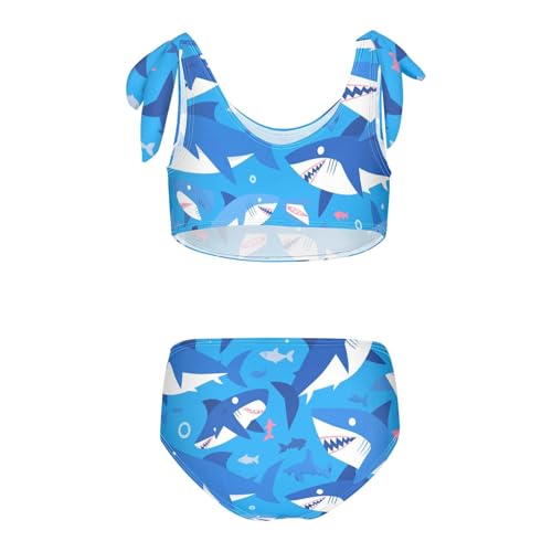 KLL Fish sea Ocean Blue Girls' 2 Piece Bikini Sets Scoop Neck Beach Swimsuit Swimwear2