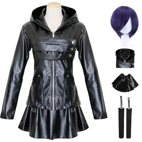 AYIMEIS Touka Kirishima Cosplay Costume avec Perruque Déguisement de Anime Tokyo Ghoul Costume Kirishima Touka Uniforme Noël Halloween Carnaval Fête Cosplay Adulte S-XXL