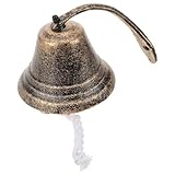 Sonnette en fonte – cette sonnette décorative murale en fer est idéale comme sonnette d'intérieur ou d'extérieur, sonnette de bateau, sonnette de porte ou sonnette de table, sonnette rétro