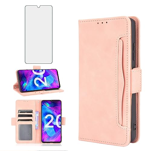 Funda Honor 20 Lite para mujeres con soporte de tarjetero y cristal templado incluido