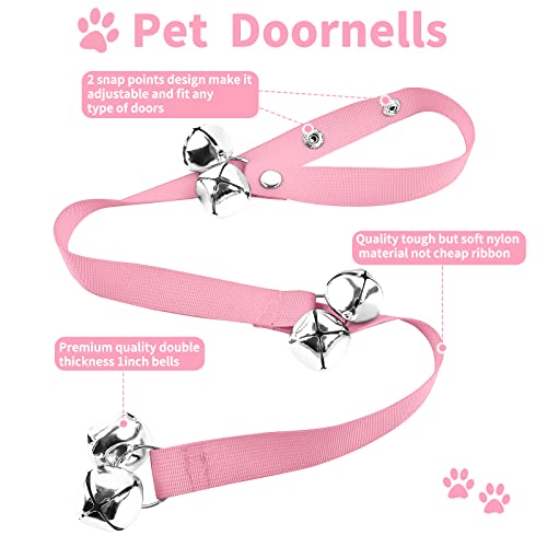image for JIMEJV 2 Pack Dog Doorbells, Pet Training Bells for Go Outside Potty T