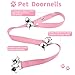JIMEJV 2 Pack Dog Doorbells, Pet Training Bells for Go Outside Potty Training and Communication Device Large Loud Dog Bell Cat Puppy Interactive Toys Adjustable Strap Door Bell (Pink)