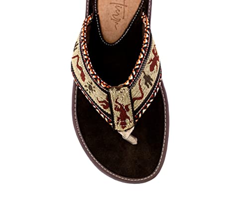 Cowboy Professional Mens Brown Leather Sandals Authentic Mexican Huaraches Flip Flops2