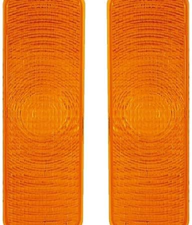 Par de lanternas de posição dianteiras CarLights360 com lente âmbar para Ford Bronco 1980 a 1986 – Lado do motorista e passageiro