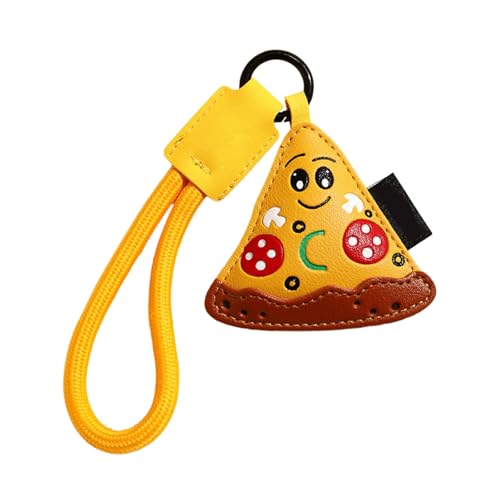 YiQinzcxg Foodie Llavero Llavero Llavero Coche Accesorios para Monedero Mochila Decoraciones Regalos de San Valentín Estético para Bolsos, Pizza