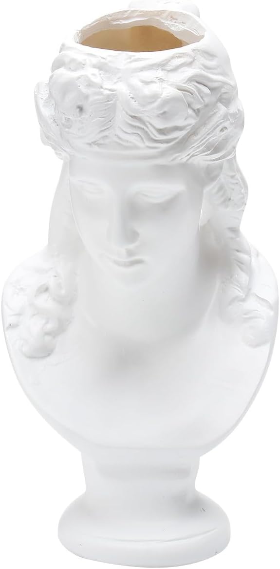 Artistic Storage Box Synthetic Resin White Sculpture Decor for Bedroom Desk
