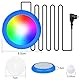 KWODE LED Poolbeleuchtung Unterwasser für Aufstellpool, 10W RGB Unterwasser LED Licht Magnet mit 18 LED Perlen, für Frame Pool Stahlwandpool Aquarium Badewanne, IP68 Wasserdicht, 7m Kabel