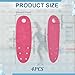 AHANDMAKER 4Pcs Roller Skate Toe Guards, Durable Faux Suede Flat Toe Guard Protectors Universal Skate Toes Protective Cover with 6 Small Holes for Roller Skates Replacement Accessories, Rose Red