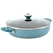 Paula Deen Signature Porcelain Nonstick 12-Inch Covered Chicken Fryer, Aqua Speckle