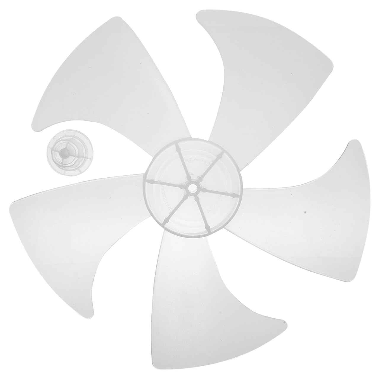 DOITOOL 14 Inch Fan Blade Replacement, 5 Leaves Universal Plastic Accessories with Nut Cover for Standing Table Pedestal Fans