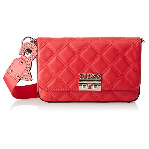 Guess Status, bolso bandolera para Mujer, Rojo (Lipstick/Lip), 28x18x7 centimeters (W x H x L)