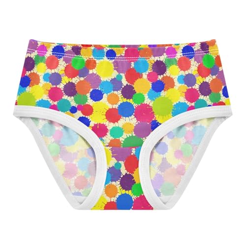 Little Girl Underwear Toddler Panties Kids Undies Colorful Graffiti Soft Cotton Briefs 2T-8Y