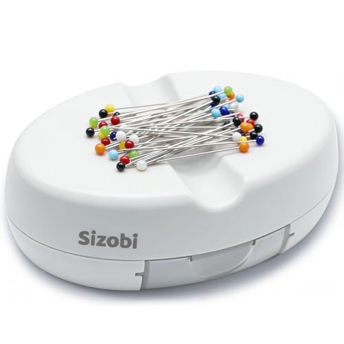 Sizobi Magnetic Pin Holder with 100 Pcs Ball Head Straight Pins,...