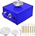 Mini Roue de poterie, Mini Machine de poterie électrique 6,5 cm 10 cm Platine pour Le Travail en céramique Artisanat d'argile en céramique (Bleu)