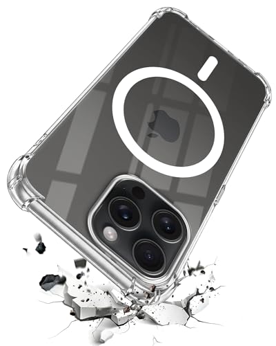 Image of Jkobi Shockproof Crystal-Clear Back Cover for Apple iPhone 15 Pro (Magsafe Wireless Support | Drop & Camera Protection | Hard Polycarbonate)