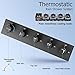 Doozoler Black Thermostatic Shower System, Ceiling Shower Jets System In Wall, 16