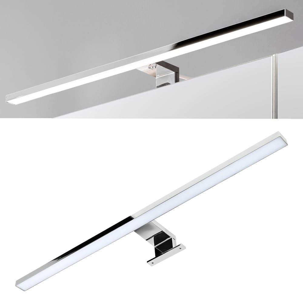 Lomadox Ensemble de meubles de salle de bain avec vasque et miroir LED de 81 cm - Blanc brillant avec chêne Wotan - Armoire suspendue, meuble bas