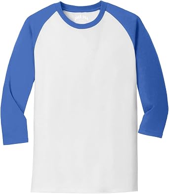 Joes USA Cotton/Poly 3/4 Sleeve Baseball T-Shirts in Sizes S-4XL