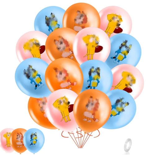 Dog Birthday Decorations for Boys Girls- Blue Dog Birthday Balloons Decorations Latex Balloons for Kids Happy Birthday Balloons Party Balloons Supplies for Blue-Dog Theme Happy Birthday Decorations