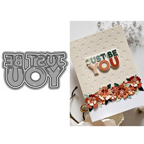Wykrojniki z angielskimi słowami do tworzenia kart, Just Be You, metalowe wykrojniki do papieru, scrapbookingu, szablony do albumów, imprez, wesel, dekoracji, festiwali