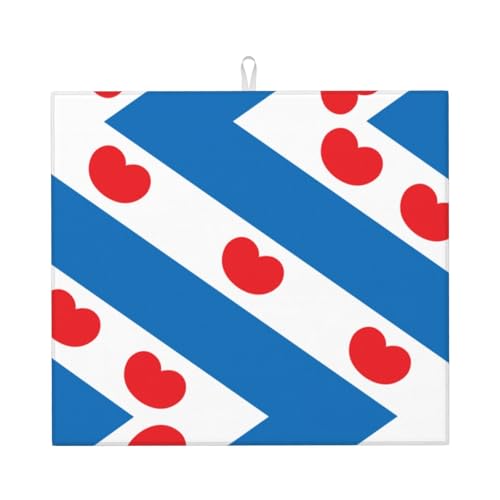 Abtropfmatte mit friesischer Flagge, leicht zu reinigen, vielseitig...