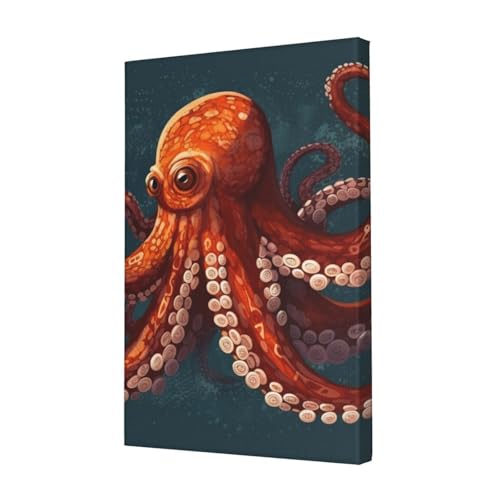 Poster mural à suspendre pieuvre pour chambre à coucher et salon