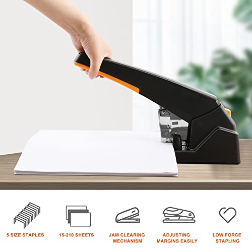 Office1St Heavy Duty Stapler, 210 Sheet High Capacity Industrial Office Stapler With 500 Staples And Staple Remover, Commercial Desk Stapler For 15 To 210 Sheets #TOP1