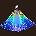YOUDirect LED Belly Dance Wings Girls Colorful Butterfly Wings with Telescopic Stick
