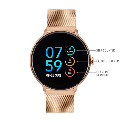 iTouch Sport Round Smartwatch with Waterproof Technology, Heart Rate Monitor, Multi-Sports Mode, Pedometer