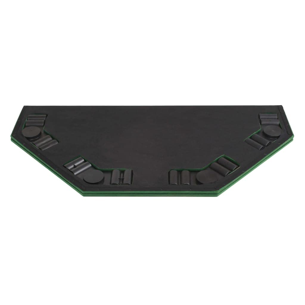 vidaXL Table de Poker Plegable 8 Jugadores 2 Plis Octogonal Verde