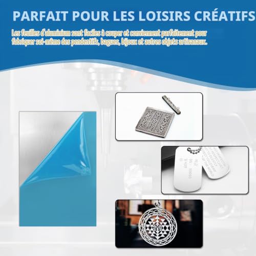 LALAGO Plaque en tôle d'aluminium de 3 mm - 400 mm x 300 mm (40cm x 30cm) - 1 Pcs – vue 7