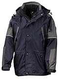 Innenfutter: Nylon-Taffeta. Result Horizon Hi-Active Herren Multifunktionsjacke, wasserabweisend, atmungsaktiv (3XL) (Marineblau/Grau)