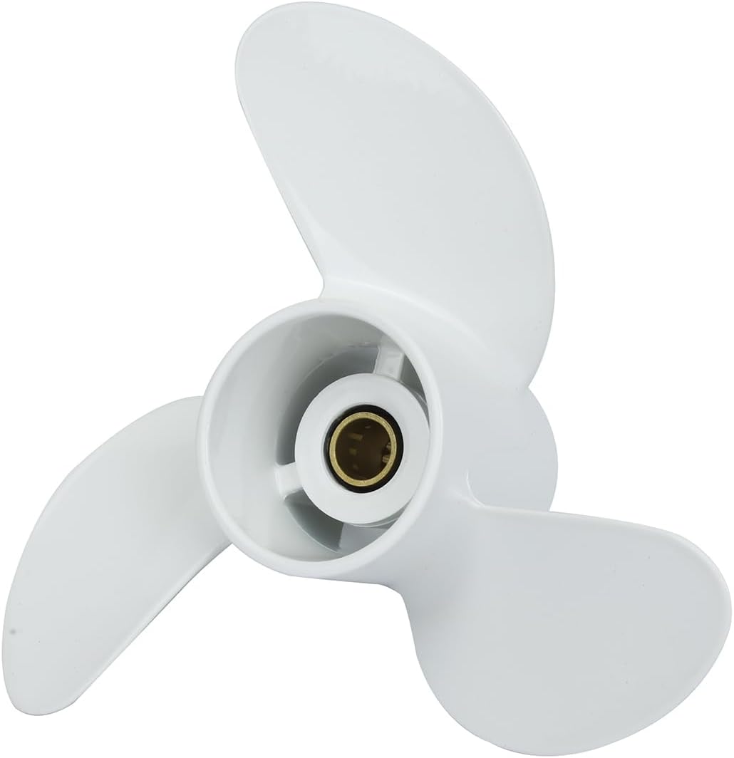 Boat Engine Propellers for HANGKAI 2 Stroke 6.0 HP ＆ 4 Stroke 6.5 HP Outboard Motor, 7.8" Diameter x 8" Pitch 3 Blade 12 Spline Tooth
