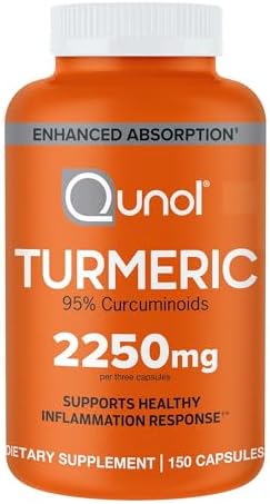 Qunol Turmeric Curcumin with Black Pepper, 2250mg Turmeric Extrac...