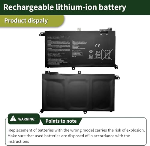 Image of B31N1732 Laptop Battery for Compatible ASUS B31N1732 B31N1732-1 A571G K571GT X571G X571GT-BQ274T F571GT-APC9311T Vivobook S14 S430f S430F N-EB168 NT Laptop Battery