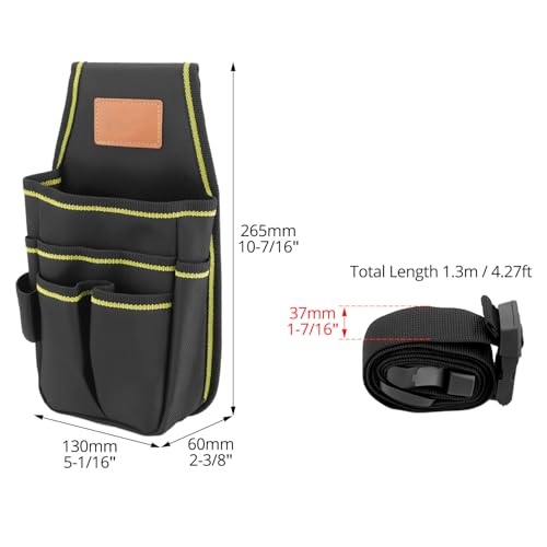 QWORK® Electrician Tool Pouch, 600D Oxford Fabric Tools Organizer, 15 Pocket Tool Pouch with Adjustable Nylon Belt 6 QWORK® Electrician Tool Pouch, 600D Oxford Fabric Tools Organizer, 15 Pocket Tool Pouch with Adjustable Nylon Belt - Image 6