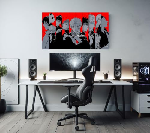 Image of AD INFINITUM Anime jujutsu kaisen 300 gsm Paper Split Design Wall Poster, Multicolor | 30 x 18inches | Split Design, Set Of 3 (JUJUTSU KAISEN)