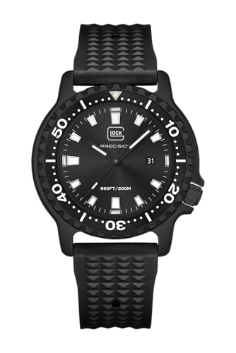 GLOCK Montre à quartz homme : oubliez la peur de l'eau grâce à l'étanchéité totale 20 ATM