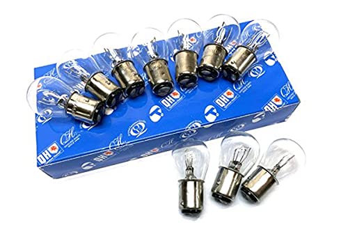 QH Quinton Hazell 380 Brake Tail Light Bulbs 12V Clear 21/5W Pack of 10 High Quality ISO Approved Automotive Spare Parts