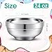 Funnymoom 8 Pack 24 oz Stainless Steel Bowls Double Walled Insulated Soup Ice Cream Metal Mixing Nesting Bowls for Serving Soup Rice Cereal (304 Stainless Steel)