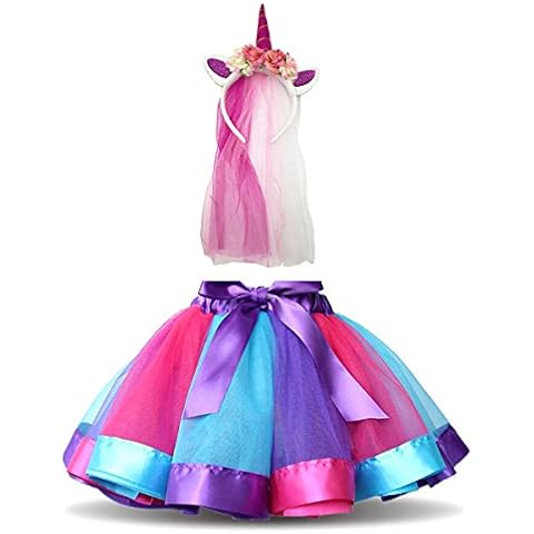 DIXIUZA Girls Tutu Skirt, Toddler Princess Dress Up Costume Set Cover