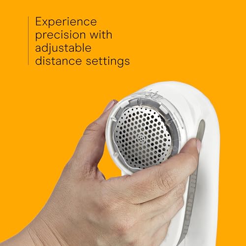 Conair Fabric Shaver and Lint Remover, Rechargeable Portable Clothes Shaver with 3 Settings, Fuzz Remover for Sweaters, Clothing, and Furniture, Large 2-Inch Shaving Head, White - Image 5