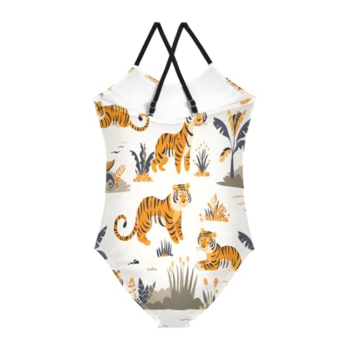 Girl's One Piece Swimsuit Cute Cartoon Penguin Dancing Beach Bathing Swimwear2