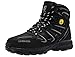 LARNMERN PLUS Chaussures de Sécurité Hommes Montante Legere Confortable Botte de Securite Chantier S1P ESD SRC Basket Securite Respirante Antidérapant Antistatique (Le Chevalier Noir,44 EU)